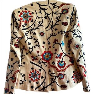 Alice + Olivia Chriselle Floral Embroidered Blazer Jacket Floral Blazer Size 4